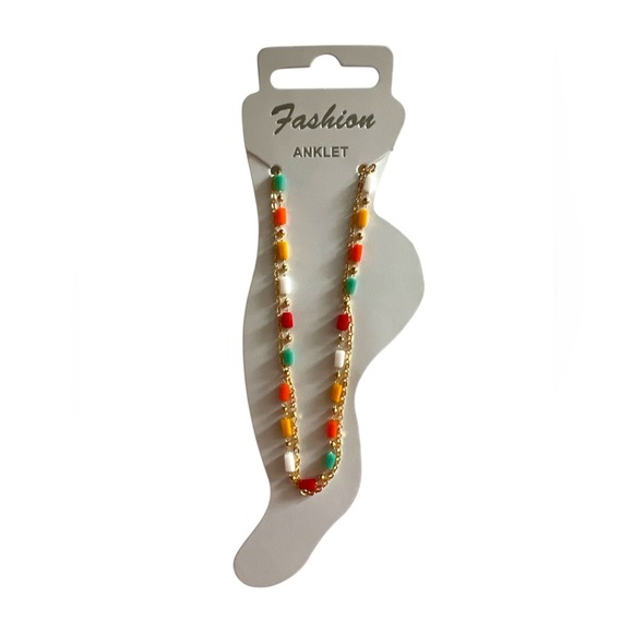 Colorful Beaded Fashion Anklet - Picture 1 of 6